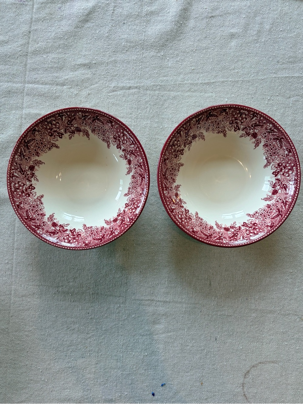 Williams Sonoma Wedgwood Mayfair coupe cereal bowls set of 2 NEW 6 3/4"